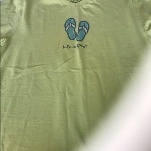 Men’s Vneck Life Is Good tee